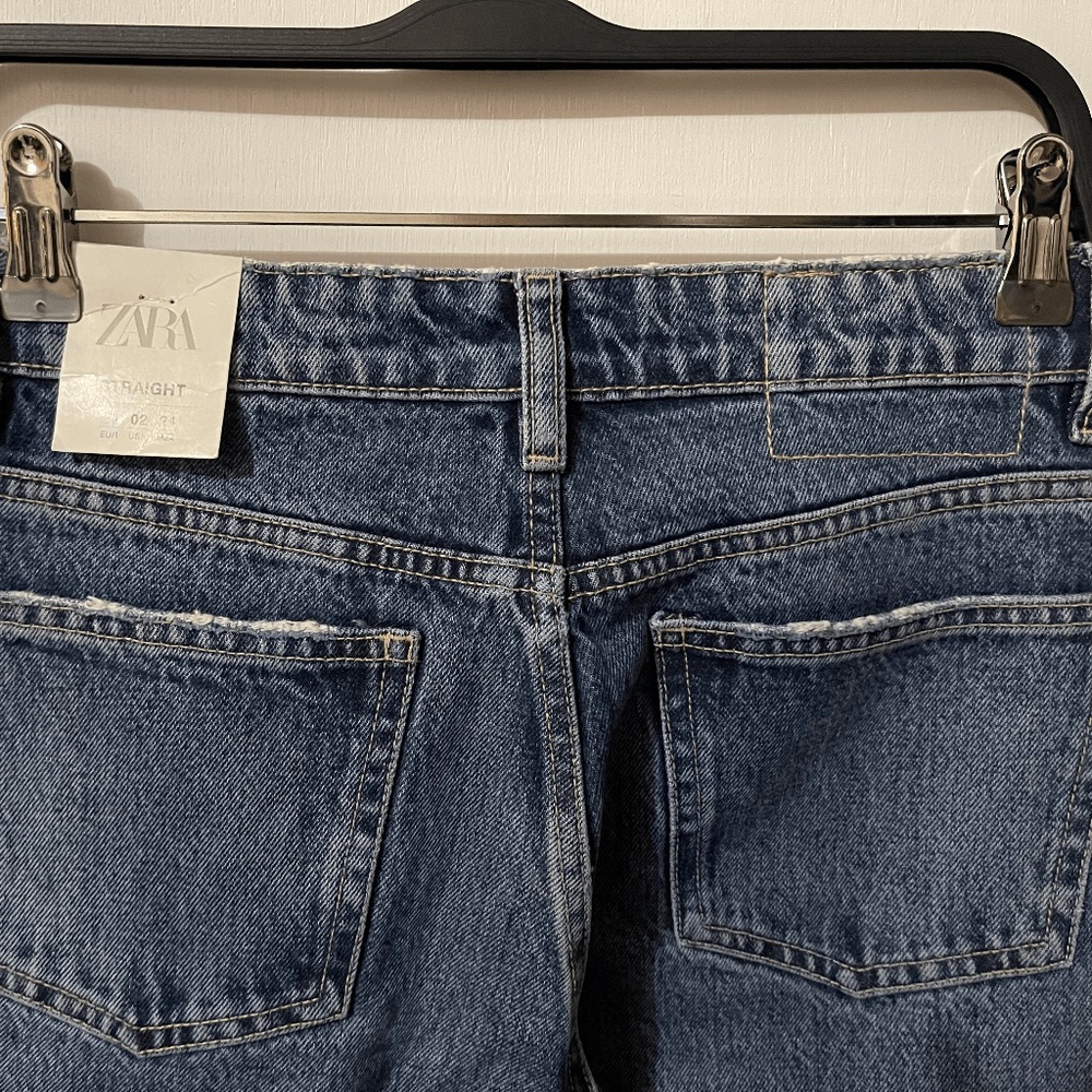 BNWT Zara blue straight cut jeans